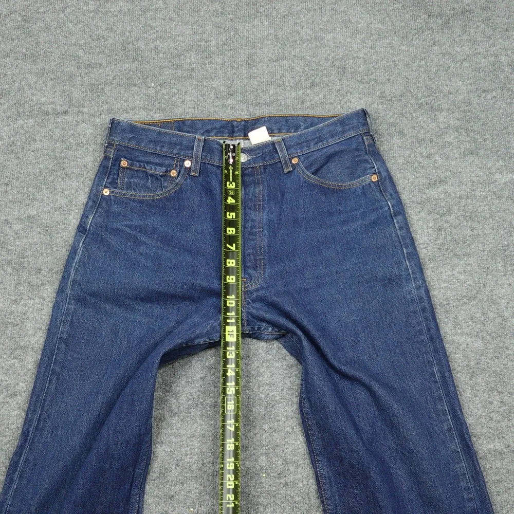 Vintage Levi's 501 Jeans Mens 34x36 Blue Straight Leg Button Fly Dark Wash Denim